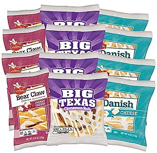 Cloverhill Ultimate Danish Variety: Cherry, Cheese, Big Texas | 12 Count - Specialty Snack by Cloverhill Bakery