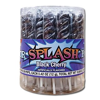 Color Splash Pops | .42 Ounce | Black Cherry | 30 Count Tub - Specialty Snack by Color Splash
