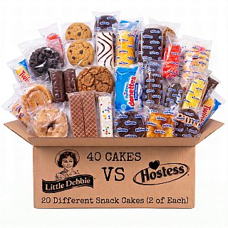 Comfort Care Boxes | Assorted Snack Cakes from Little Debbie, Hostess, Drake's & More | Little Debbie VS Hostess - 40 Cake Showdown