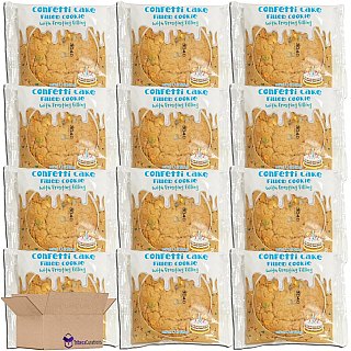 Confetti Cake Cookies Filled With Icing, Nostalgic School Snacks, 12 Pack - Specialty Snack by Tribeca Curations