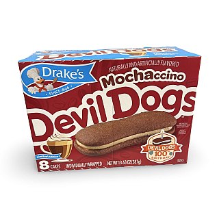 Drake's Snack Cakes Multipack Box, Mochaccino Devil Dogs, 8 Count Box - Specialty Snack by Drakes