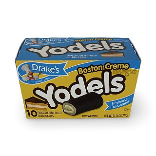 Drake's Snack Cakes Multipack Box, Boston Cream Yodels, 10 Count Box - Specialty Snack by Drakes Wonder