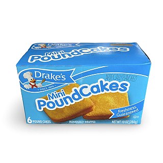 Drake's Snack Cakes Multipack Box, Mini Pound Cakes, 6 Count Box - Specialty Snack by Drakes Wonder