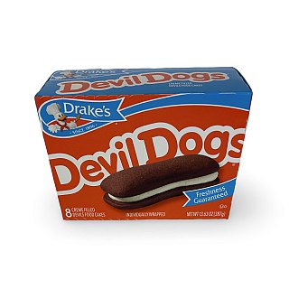 Drake's Cakes Multipack Box, Devil Dogs, 8 Count Box - Specialty Snack by Drakes Wonder