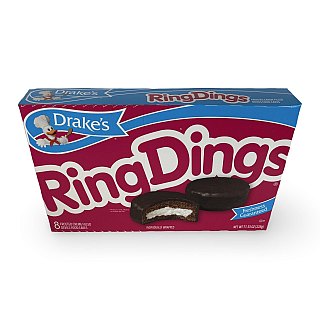 Drake's Snack Cakes Multipack Box, Ring Dings, 8 Count Box - Specialty Snack by Drakes Wonder