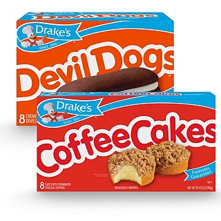 Drake's Devil Dogs and Coffee Cake Combo Pack, 1 Box Each - Specialty Snack by Drake's