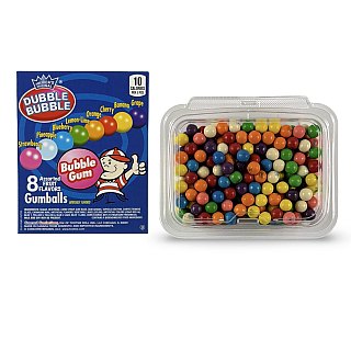Dubble Bubble  Gumball Tub – Classic & Filled Bubble Gum | Assorted .55" - Specialty Snack by Dubble Bubble