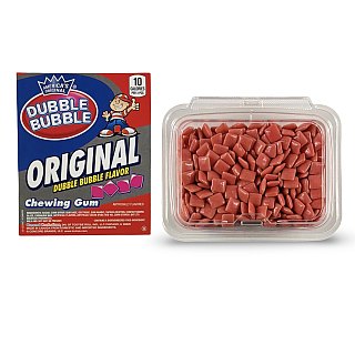 Dubble Bubble  Gumball Tub – Classic & Filled Bubble Gum | Pink Squares Original 1928 - Specialty Snack by Dubble Bubble