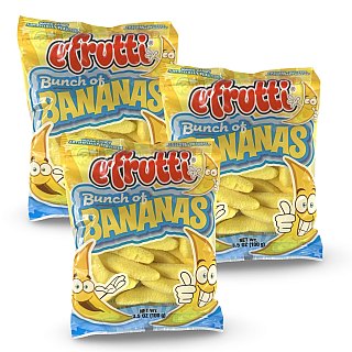 E Frutti Banana Flavored Chewy Gummies Candy, 3.5 Oz, Pack of 3 - Specialty Snack by E Frutti