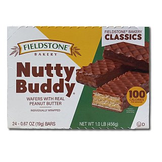 Fieldstone Bakery Chocolate Covered Wafers & Peanut Butter | 24 Count Box | 2 Packs - Specialty Snack by Tribeca Curations