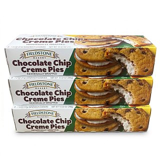 Fieldstone Bakery Snack Cakes & Pastries | Chocolate Chip Cream Pies (3 Boxes) - Specialty Snack by Mckee Foods