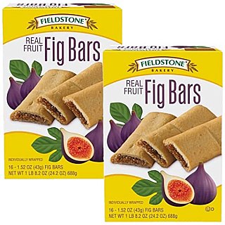 Fig Bars Individually Wrapped, Value Pack   | 1.52 Oz | Box of 16 | Pack of 2 (32 Total Bars) - Specialty Snack by Tribeca Curations