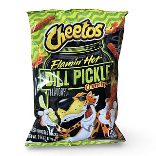 Flamin’ Hot Spicy Dill Pickle Crunchy Cheetos – 2.75 oz Bags, 4 Count - Specialty Snack by Cheetos
