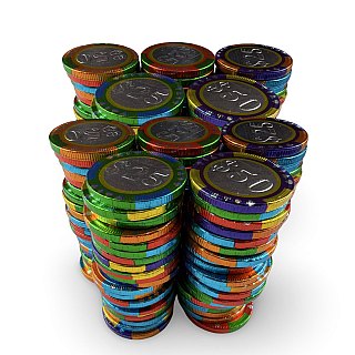 Foil-Wrapped Chocolate Casino Chips – Mixed Denominations | Approx. 200 - Specialty Snack by Tribeca Curations