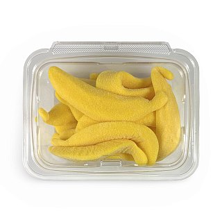 Fruit Flavored and Shaped Gummies, Large Bananas, 1 lb. Tub - Specialty Snack by Tribeca Curations