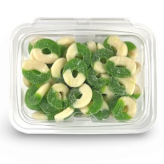 Fruity Flavorful Nostalgic Apple Gummy Rings Candy 1lb. - Specialty Snack by Tribeca Curations
