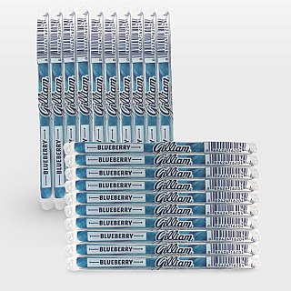 Gilliam Nostalgic Candy Sticks – Classic Retro Sweet Treats | Blueberry Flavor, 20 Count - Specialty Snack by Gilliam
