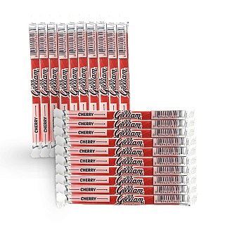 Gilliam Nostalgic Candy Sticks – Classic Retro Sweet Treats | Cherry Flavor, 20 Count - Specialty Snack by Gilliam