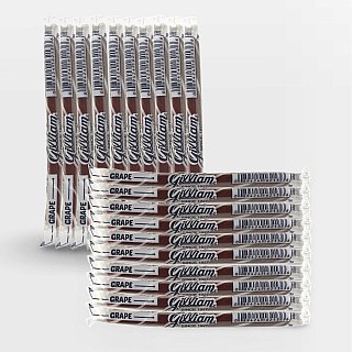 Gilliam Nostalgic Candy Sticks – Classic Retro Sweet Treats | Grape Flavor, 20 Count - Specialty Snack by Gilliam