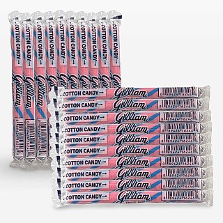 Gilliam Nostalgic Candy Sticks – Classic Retro Sweet Treats | Cotton Candy Flavor, 20 Count - Specialty Snack by Gilliam