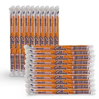Gilliam Nostalgic Candy Sticks – Classic Retro Sweet Treats | Orange Flavor, 20 Count - Specialty Snack by Gilliam