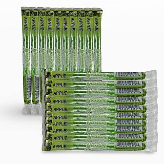 Gilliam Nostalgic Candy Sticks – Classic Retro Sweet Treats | Sour Green Apple Flavor, 20 Count - Specialty Snack by Gilliam