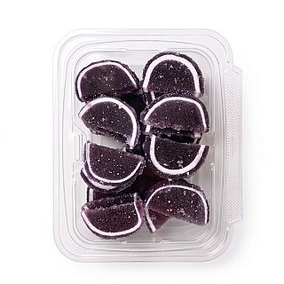 Gourmet Agar Jelly Fruit Slices, 1 lb Tub, Full Size, 20+ Fruit Flavors | Grape - Specialty Snack by Carlotta's Bakery