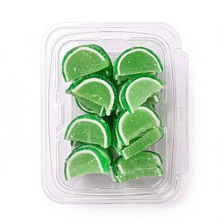 Gourmet Agar Jelly Fruit Slices, 1 lb Tub, Full Size, 20+ Fruit Flavors | Green Apple - Specialty Snack by Carlotta's Bakery