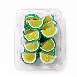 Gourmet Agar Jelly Fruit Slices, 1 lb Tub, Full Size, 20+ Fruit Flavors | Pineapple - Specialty Snack by Carlotta's Bakery