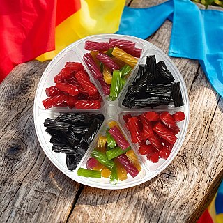Gourmet Candy Gift Tray Box – Premium Assorted Sweet & Chewy Candy Mix – Gummy Bears, Licorice, & Swedish Candy Varieties – Fresh, Flavorful, Ready to Gift or Share Treat Tray - Specialty Snack by Carlotta's Bakery