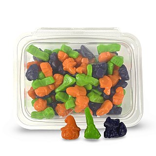 Halloween Themed Fruity Spooktacular Gummies Candy, Apple and Orange Flavors, 1 lb. - Specialty Snack by Tribeca Curations
