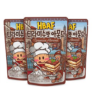 HBAF Korean Imported Exotic Coated Almonds,  3 Pack | Tiramisu - Specialty Snack by HBAF