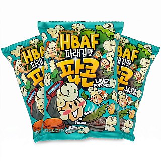 HBAF Korean Imported Exotic Popcorn,  3 Pack | Laver - Specialty Snack by HBAF