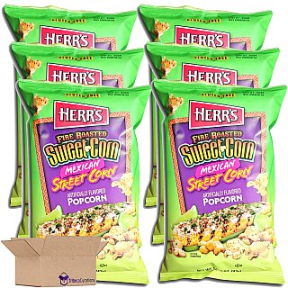 Herr's Fire Roasted Mexican Street Corn Popcorn 1.5 Oz, 6 Bags - Specialty Snack by Herr's