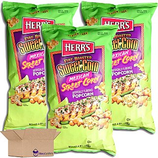 Herr's Fire Roasted Sweet Corn Mexican Street Corn Popcorn, Big Bags | Pack of 3 - Specialty Snack by Herr's