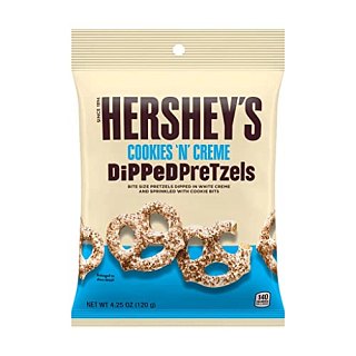 Hershey's Cookies 'n' Cream dipped Pretzels, 5 Oz - Specialty Snack by HERSHEY'S