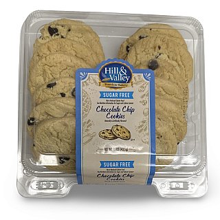 Hill & Valley Sugar Free Chocolate Chunk Cookies | 15 Ounce | 2-Pack - Specialty Snack by Hill and Valley