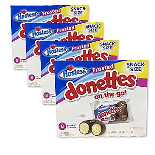Hostess Chocolate Frosted Donettes Bulk Value Pack | 96 Total Donuts - Specialty Snack by Hostess