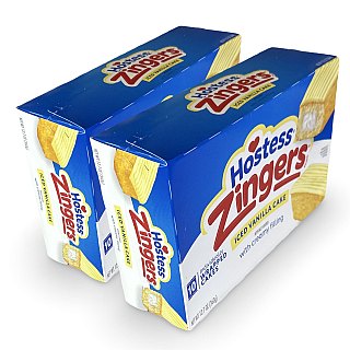 Hostess Iced Vanilla Zingers | 12.7 Ounce | 10 Count Box | Pack of 2 (20 Total Zingers) - Specialty Snack by Hostess