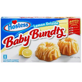 Hostess Lemon Drizzle Baby Bundt Cakes | 30 Ounce (24 Total Cakes in 3 Boxes) - Specialty Snack by Hostess