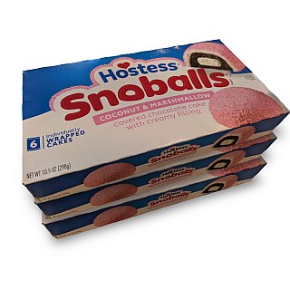 Hostess Pink Snoballs Multipack, 6 Ct box, 3 Pack - Specialty Snack by Hostess
