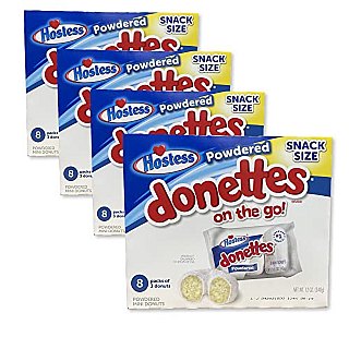 Hostess Powdered Donettes Bulk Value Pack | 96 Total Donuts - Specialty Snack by Hostess