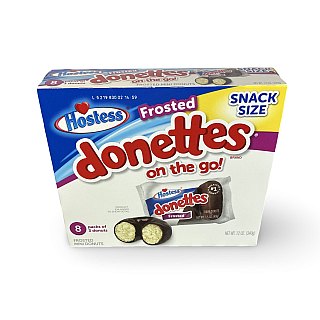 Hostess Snack Cakes Multipack Box, Chocolate Frosted Donettes, 8 Count Box - Specialty Snack by Hostess