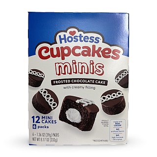 Hostess Snack Cakes Multipack Box, Chocolate Mini Cupcakes, 12 Count (6 2-Packs) Box - Specialty Snack by Hostess