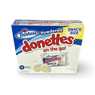 Hostess Snack Cakes Multipack Box, Powdered Donettes, 8 Count Box - Specialty Snack by Hostess