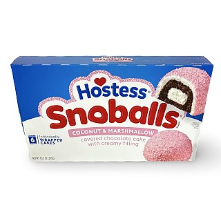 Hostess Snack Cakes Multipack Box, Snoballs, 6 Count Box - Specialty Snack by Hostess