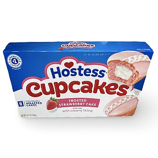 Hostess Snack Cakes Multipack Box, Strawberry Cupcakes, 8 Count Box - Specialty Snack by Hostess