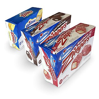 Hostess Zingers Combo | Raspberry, Iced Devil's Food & Iced Vanilla | 12.7 Ounce | Three 10 Count Boxes (30 Total Zingers) - Specialty Snack by Hostess