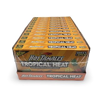 Hot Tamales Limited Edition Tropical Heat Large Movie Theater Boxes, 4.25 Oz Each, Full Tray - Specialty Snack by Hot Tamales