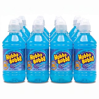 Hubba Bubba After-School Drinks, 10 oz Bottles | Blue Raspberry (12 Bottles) - Specialty Snack by Hubba Bubba